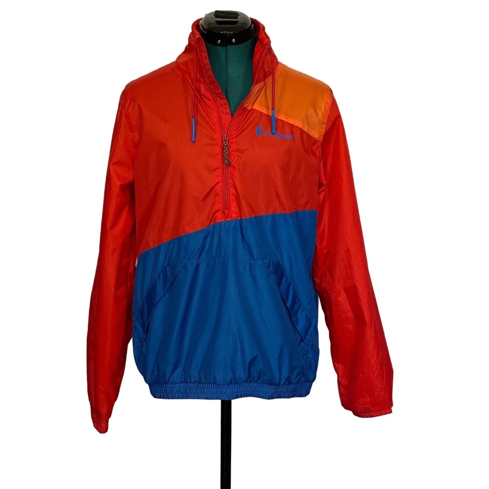 Cotopaxi Teca Half-Zip‎ Windbreaker Anorak Jacket Medium Red Blue Colorblock